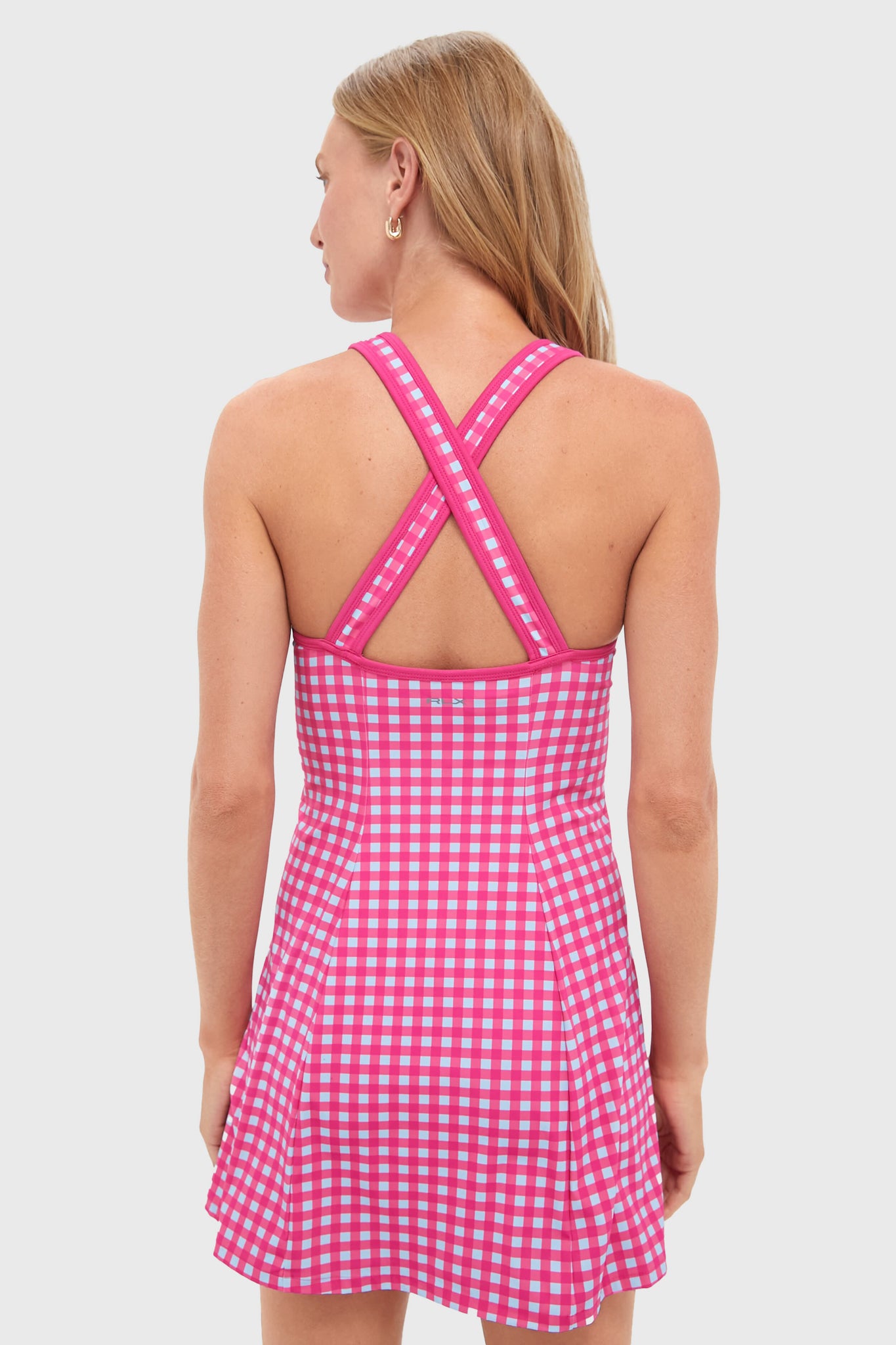 Gingham Sleeveless Dry Wick Tennis Dress