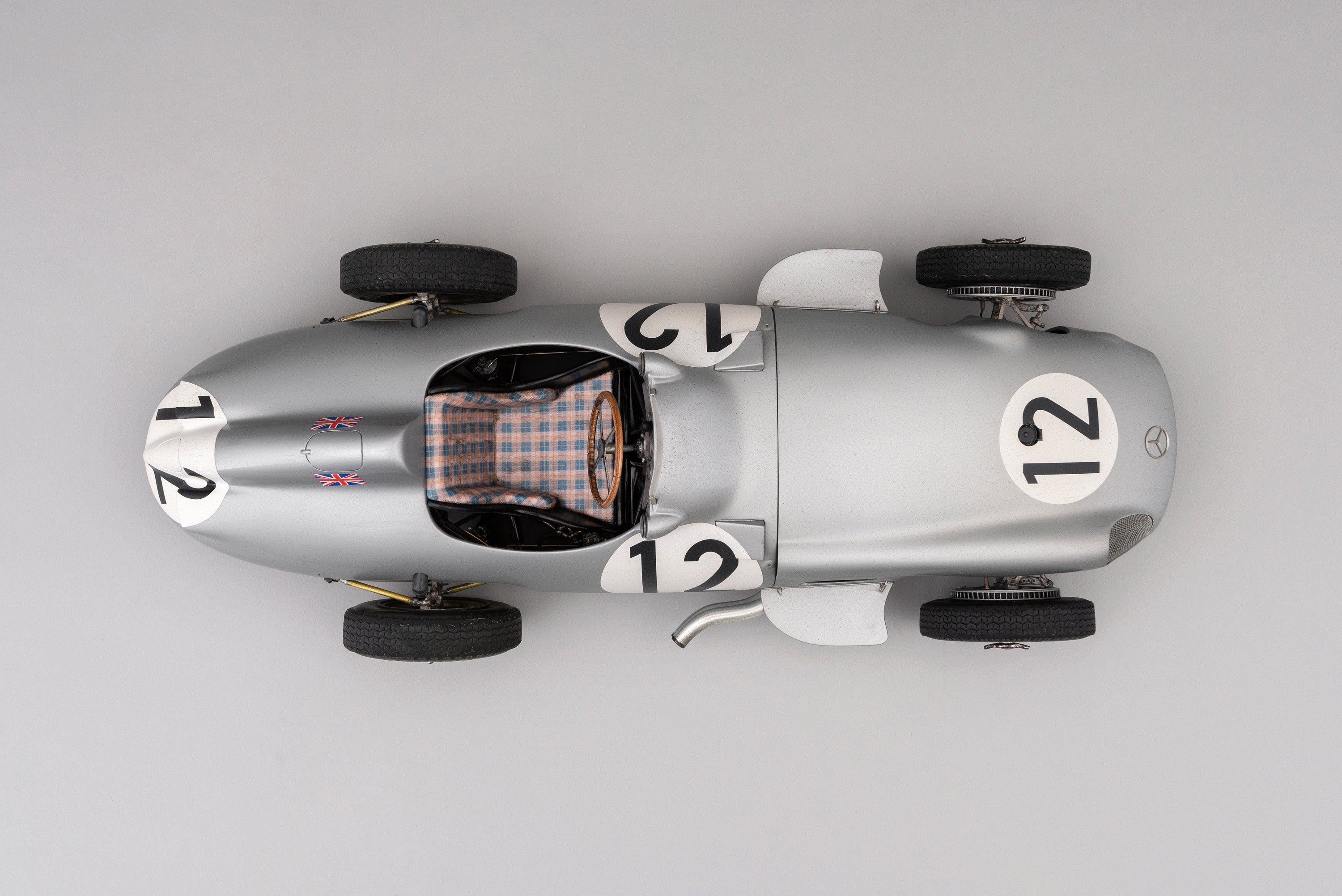 Mercedes-Benz W196 Monoposto - Ganador del GP de Gran Bretaña de 1955 - Moss - Carrera desgastada