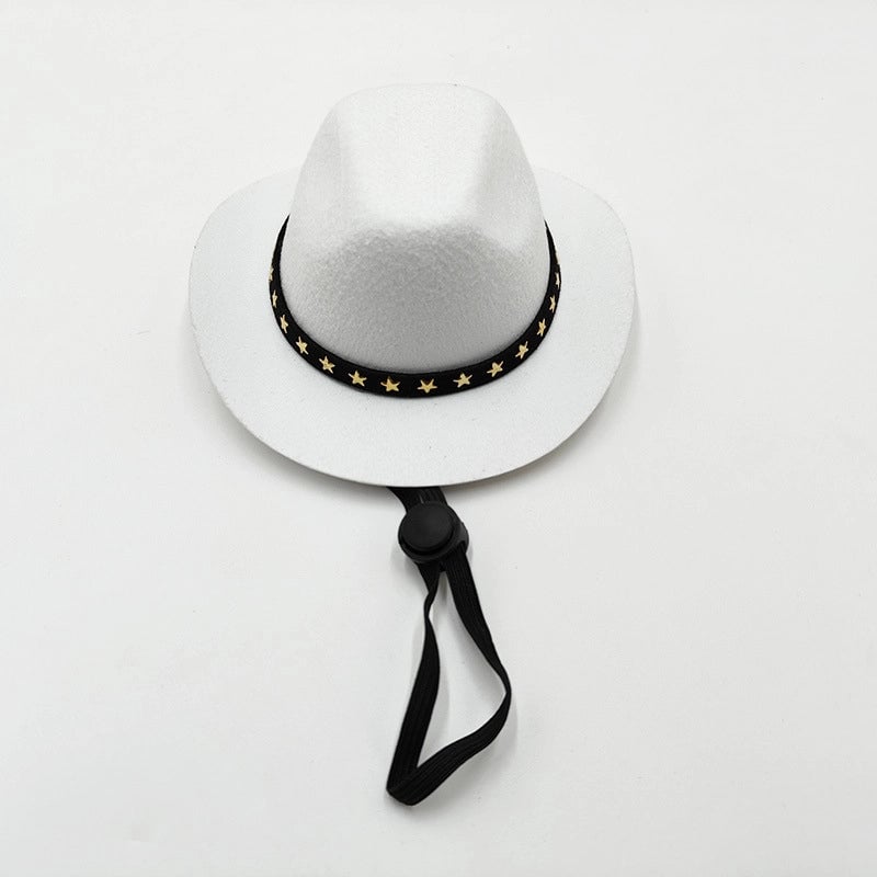 Cowboy Style Nonwoven Solid Color Pet Hat
