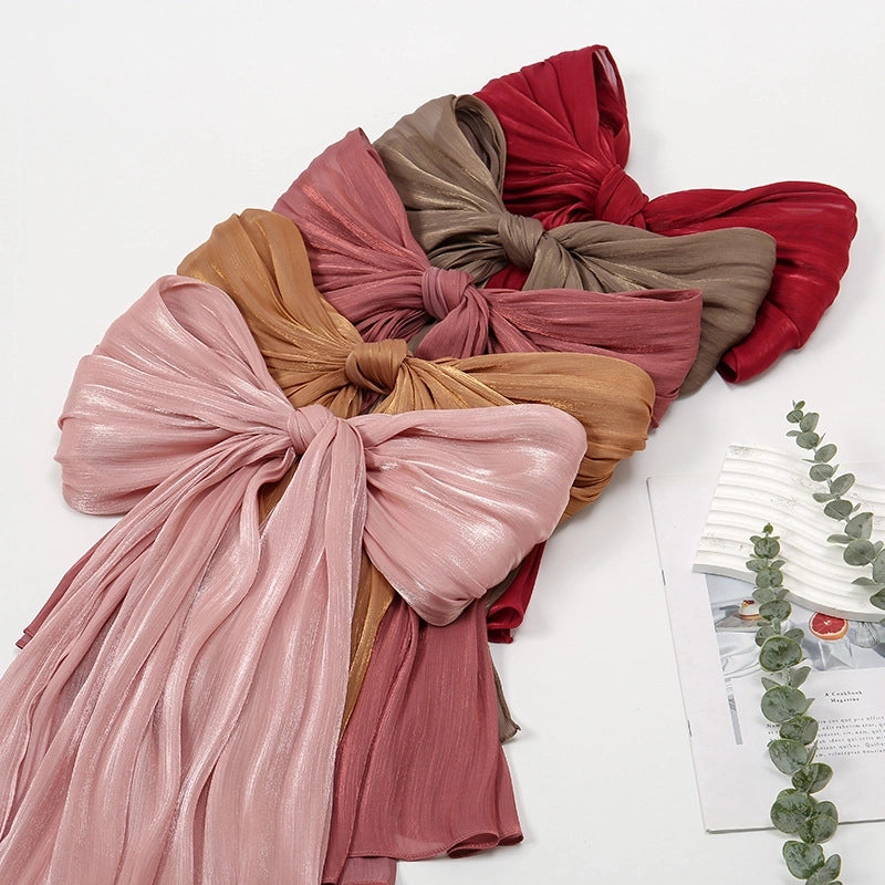 Women's Minimalist Solid Color Island Wrinkle Scarf Kerchief