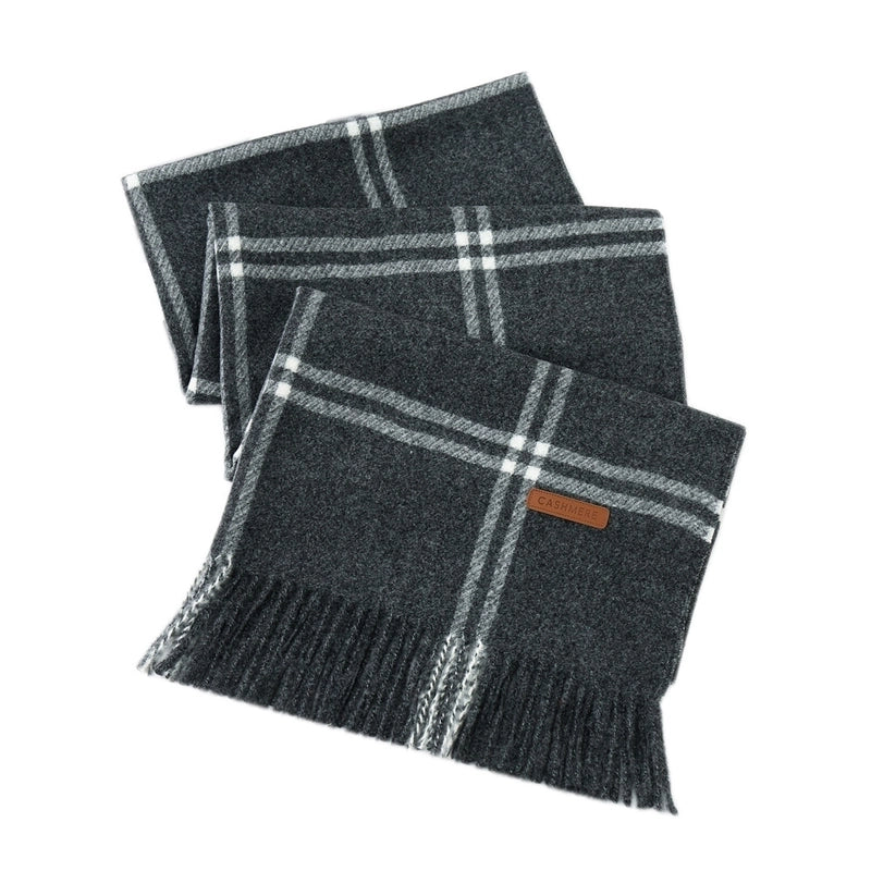 Double-line Plaid Scarf