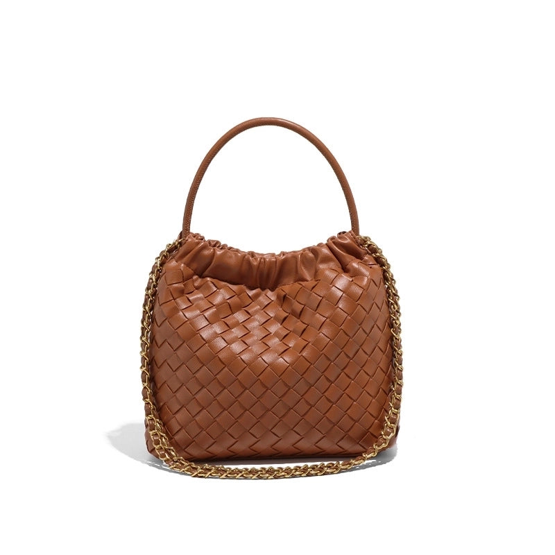 Women's Small Pu Leather Solid Color Streetwear Square Open Handbag