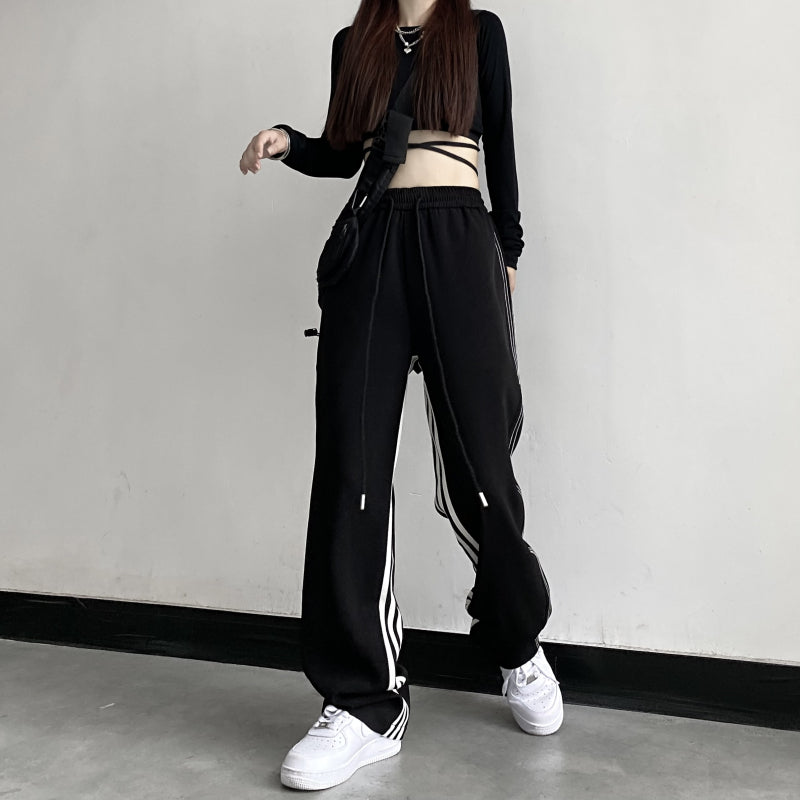 hiphop black pants KF82496