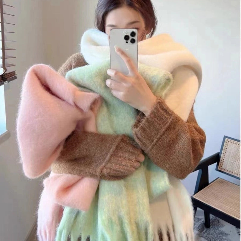 Women's Minimalist Classic Style Solid Color Imitation Cashmere Scarf
