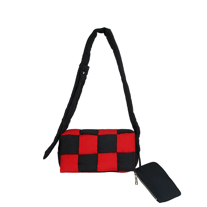 Women's Medium Oxford Cloth Solid Color Fashion Square Magnetic Buckle Crossbody Bag
