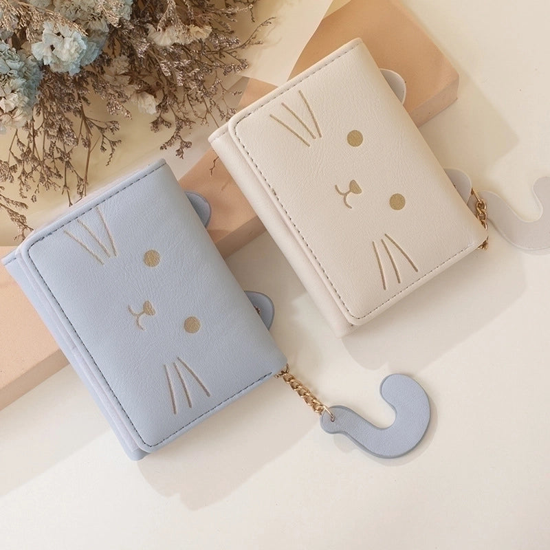 Women's Cat Pu Leather Buckle Wallets