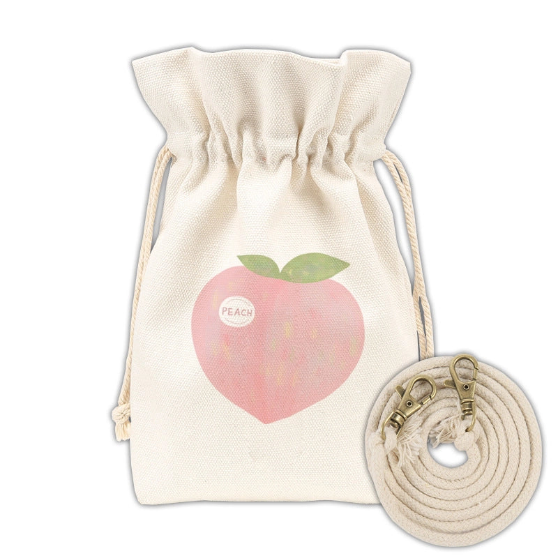 Women's Preppy Style Streetwear Fruit Canvas Shopping Bags
