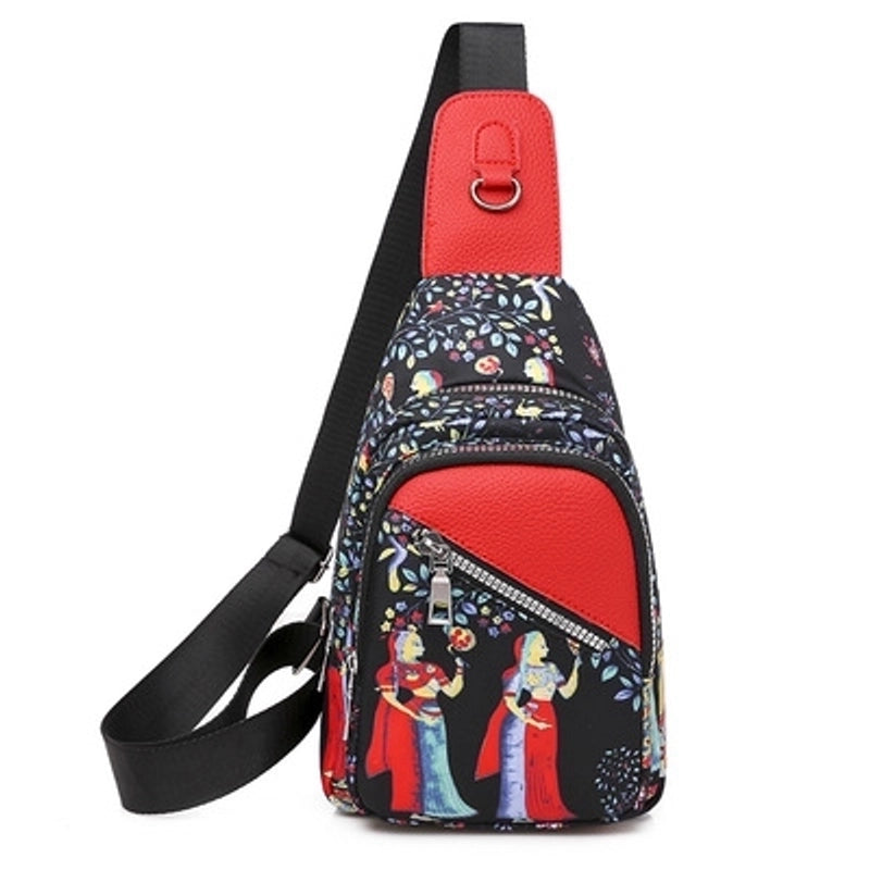 Women's Vintage Style Solid Color Nylon Waist Bags