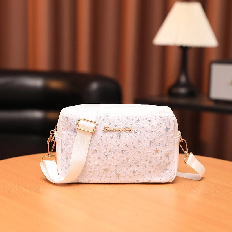 New Shiny Fashion Western Style Small Square Bag Casual All-Matching Graceful Camera Bag Mobile Phone Bag Shoulder Slanting Hanging Bags