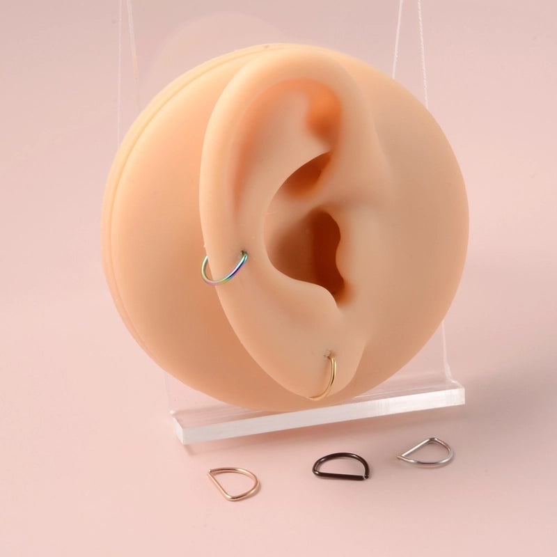 1 Piece Nose Rings & Studs Casual Vacation Geometric 304 Stainless Steel Polishing 18K Gold Plated Lip Rings Ear Cartilage Rings & Studs Nose Rings & Studs