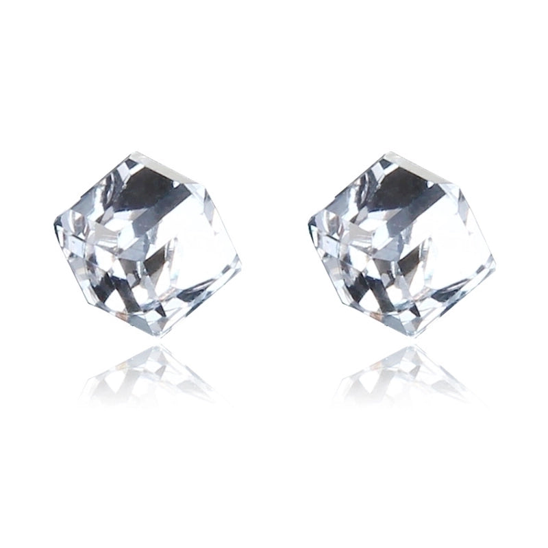 1 Pair Minimalist Geometric Artificial Crystal Magnet Stud Earrings