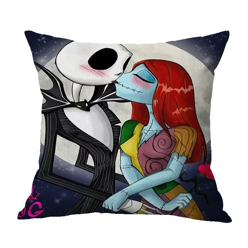Halloween Punk Skull Linen Pillow Cases Couch & Sofa Decor