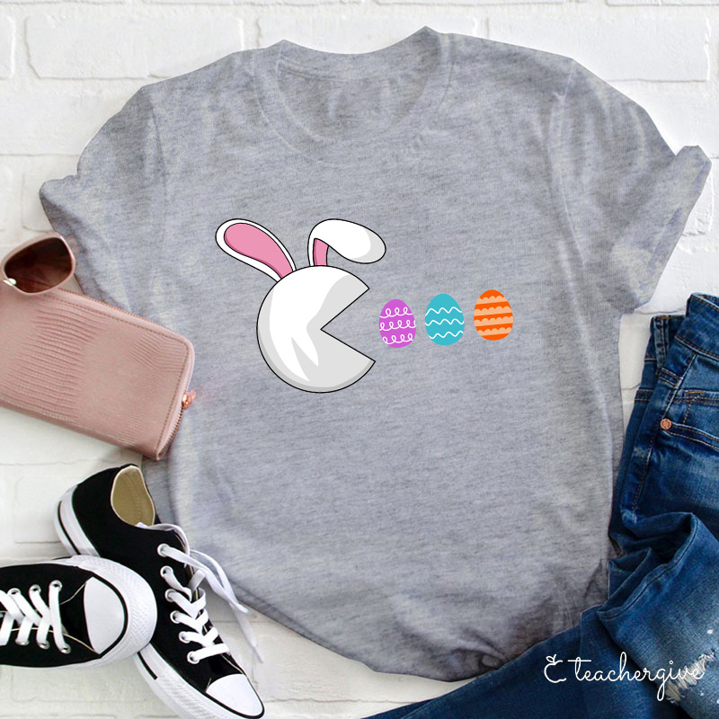 Pac-man Bunny Teacher T-Shirt