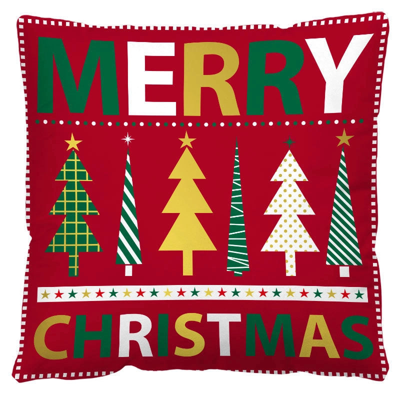 Christmas  Classic Style Christmas Tree Letter Snowman  Pillow Cases Couch & Sofa Decor