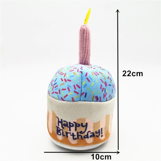 Birthday Cake Squeaky Dog Toys