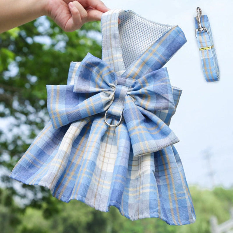 Collar Skirt Cute Pet Harnesses With Breast Straps