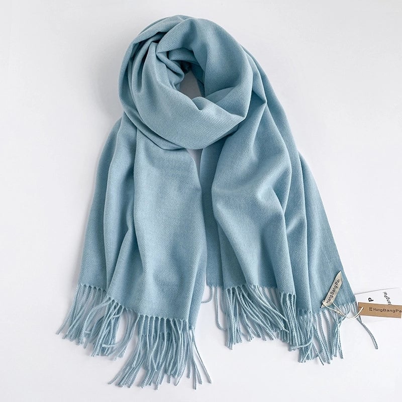 Unisex Casual Basic Solid Color Imitation Cashmere Scarf