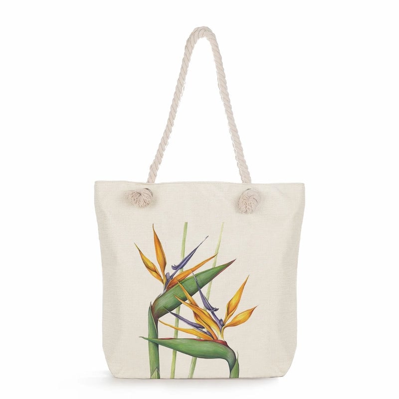 Women's Medium Linen Flower Vintage Style Classic Style Square Zipper Shoulder Bag