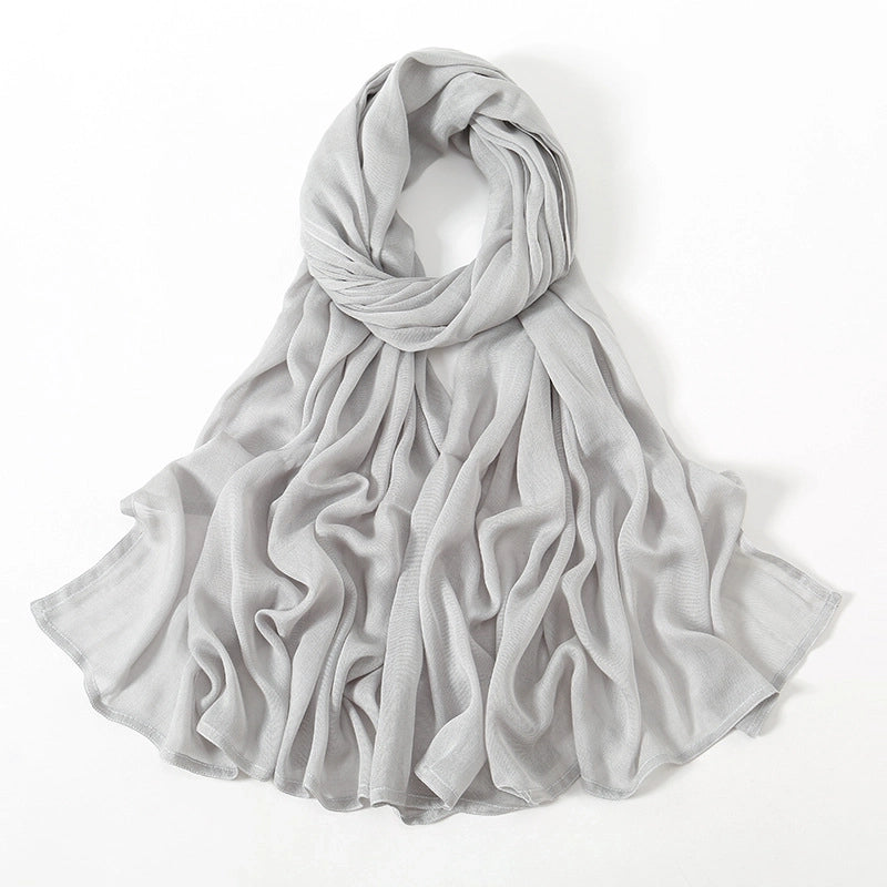 Women's Elegant Minimalist Solid Color Rayon Kerchief