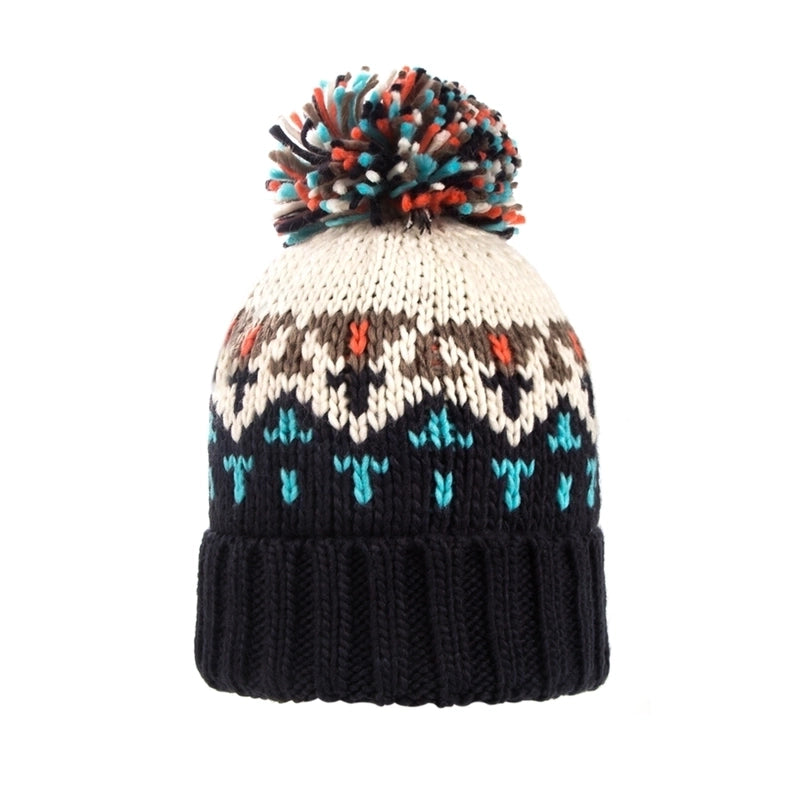 Unisex Retro Classic Style Geometric Rhombus Eaveless Wool Cap