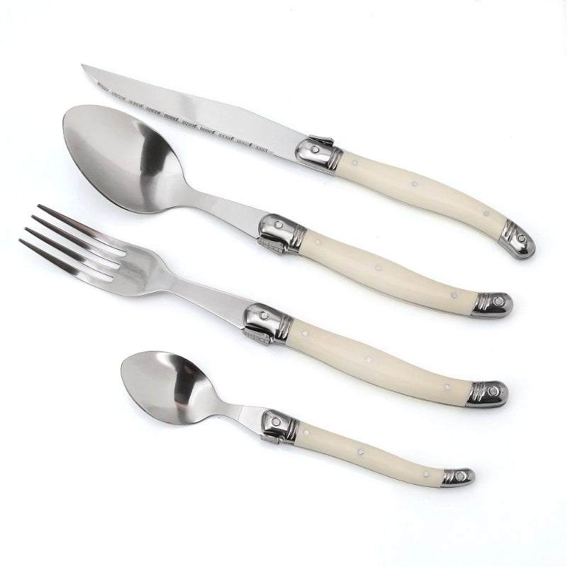 Spot Stainless Steel Tableware ABS Plastic Handle Western-style Knife And Fork Spoon Steak Knife Household Knife And Fork Soup Spoon