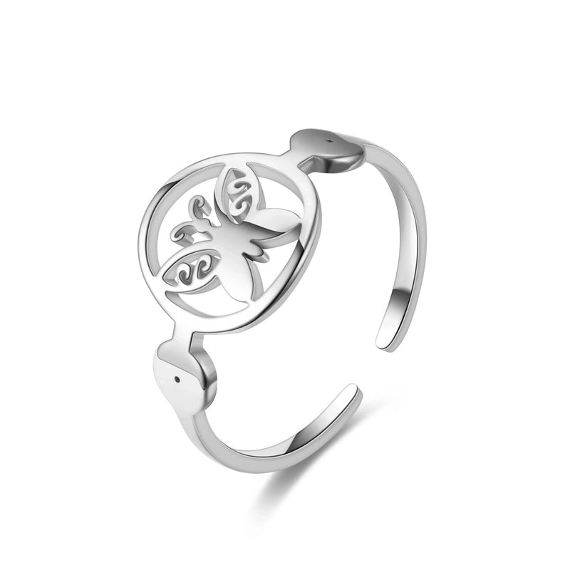 Heart Titanium Steel 18K Gold Plated Carving