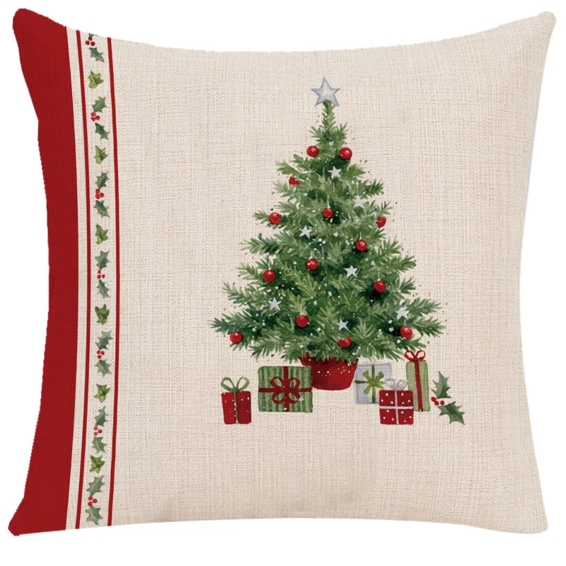 Cute Santa Claus Letter Chemical Fiber Pillow Cases
