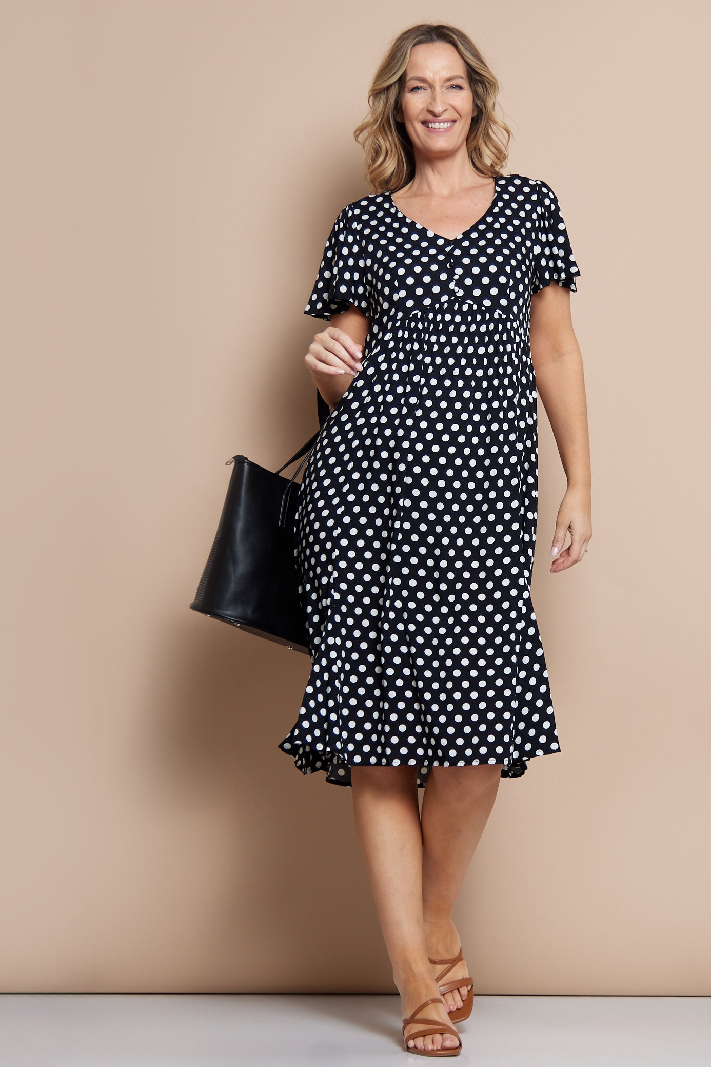Dress - Black/White Spot