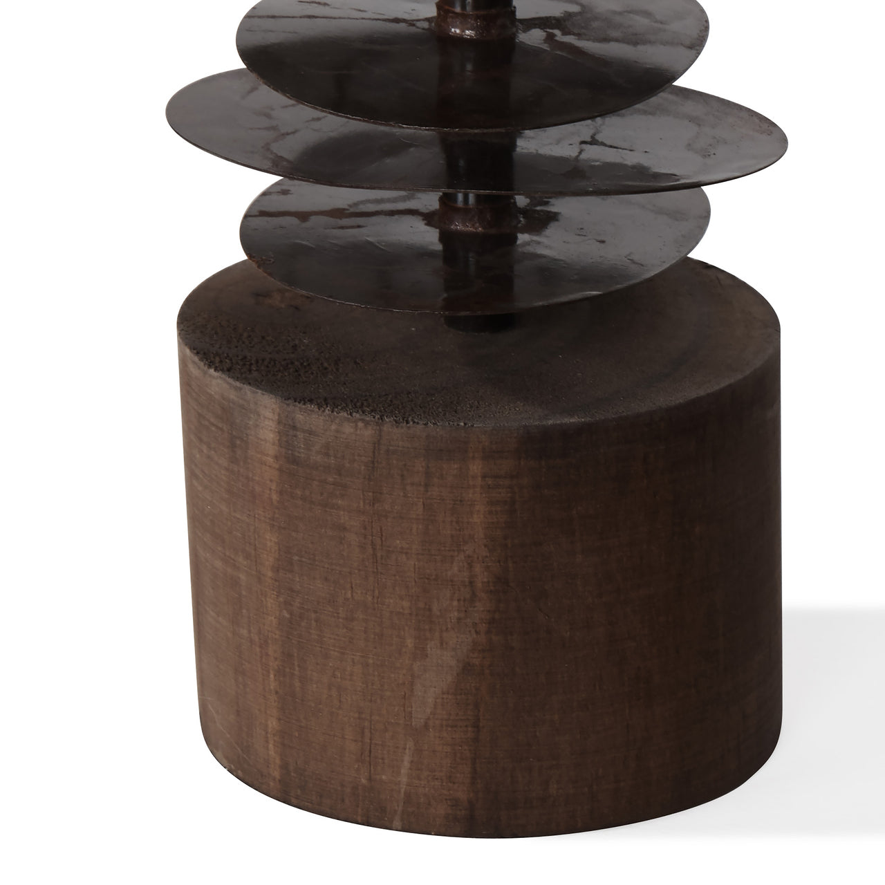 Eucalyptus Metal & Wood Candle Holders (S/2)