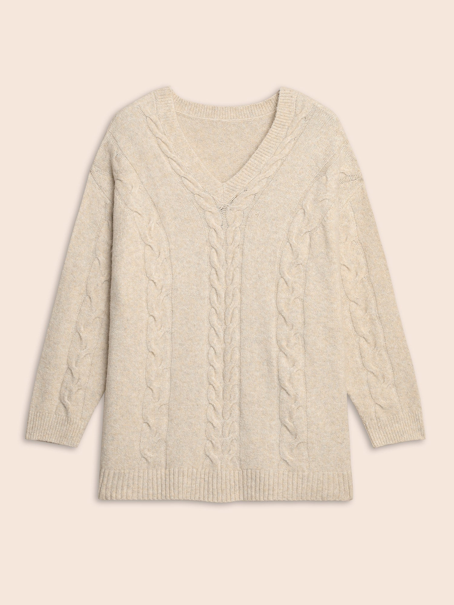 Supersoft Essentials Solid Cable Knit Puff Sleeve Pullover