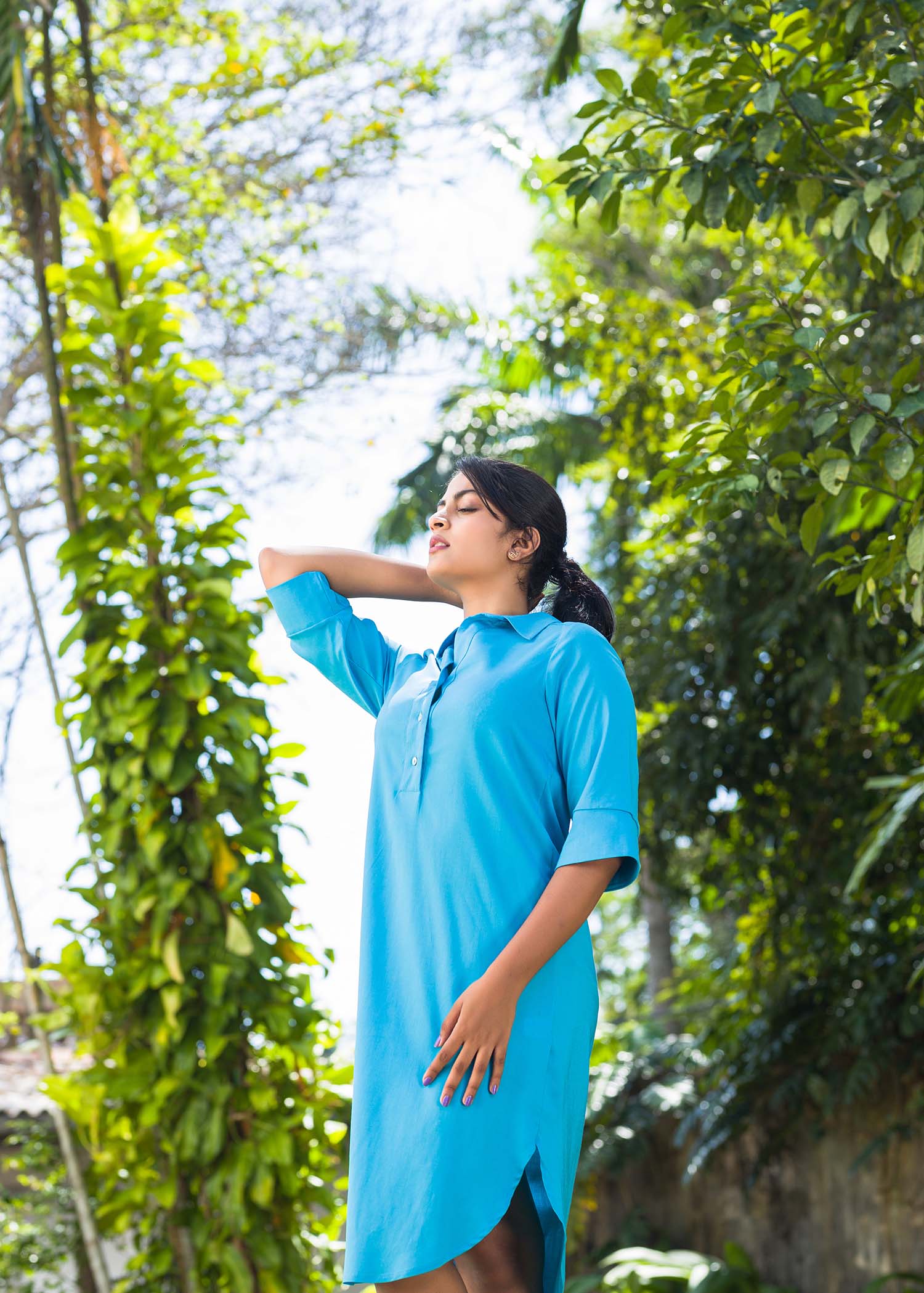 Collar Detailed Shirt Dress