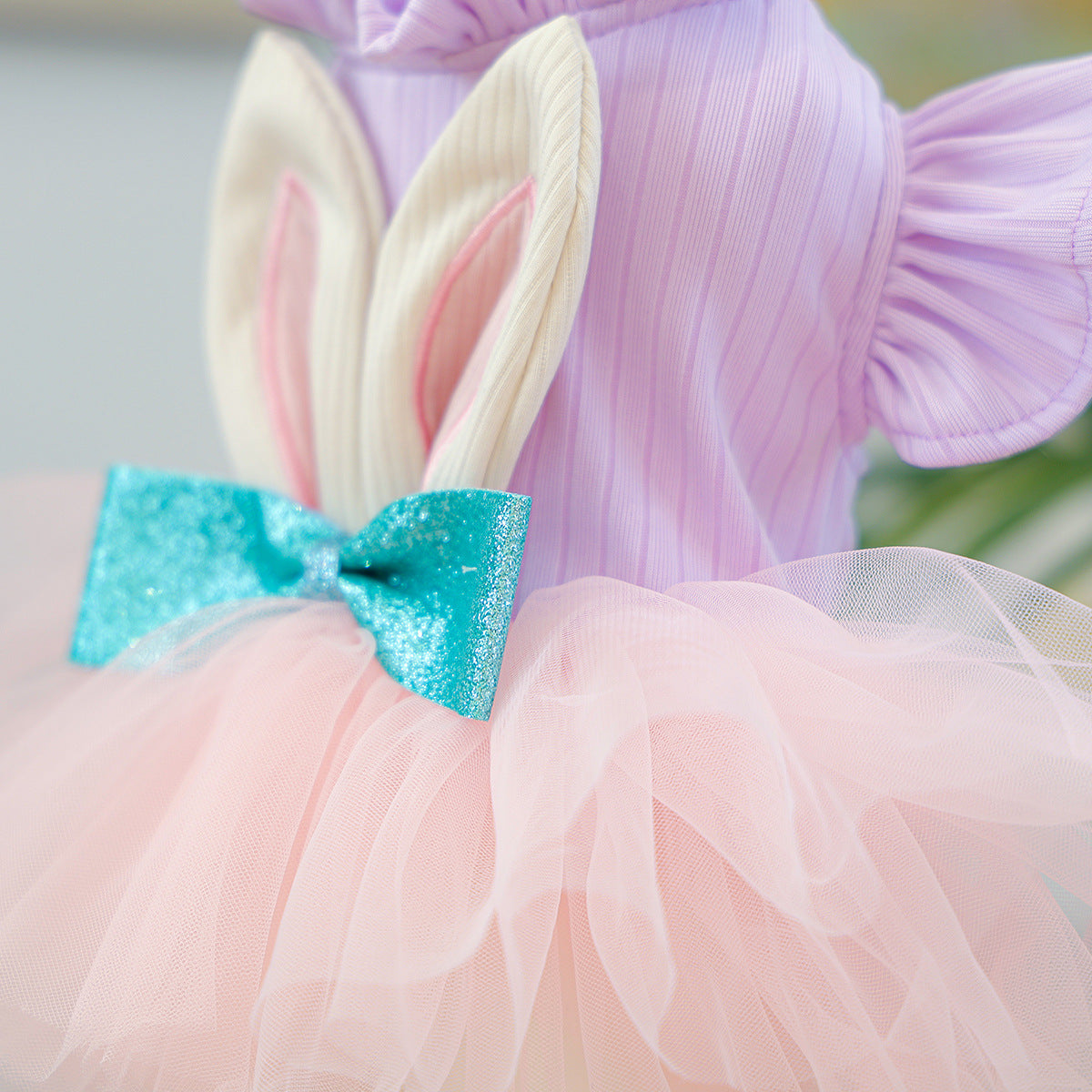 Rabbit Ear Decor Dog Cat Princess Dress