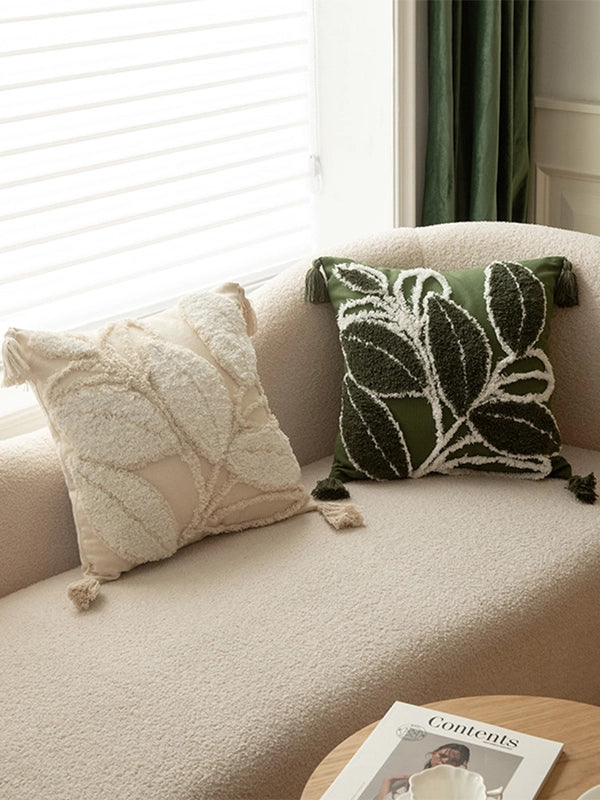 Embroidered Daisy Floral Pillow Case Light Luxury Pastoral Style Homestay Wear Bay Window Pillow Cushion Detachable And Washable Square Pillow