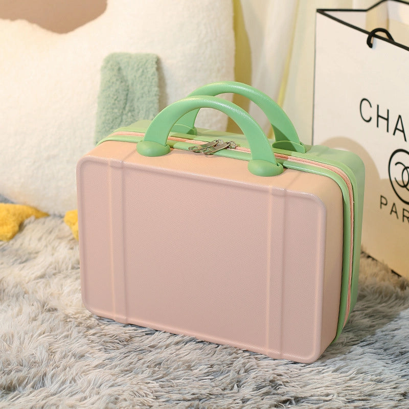 Vintage 14 Inch Cosmetic Case Mini Laptop Case Small Luggage Accompanying Gift Password Suitcase Storage Cosmetic Bag