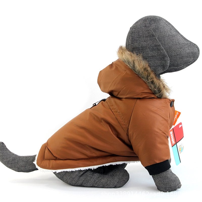 Season Warm Dog Clothes Vest Overcoat Fleece Lined Legs For Dogs Cold Weather Outdoor Activities