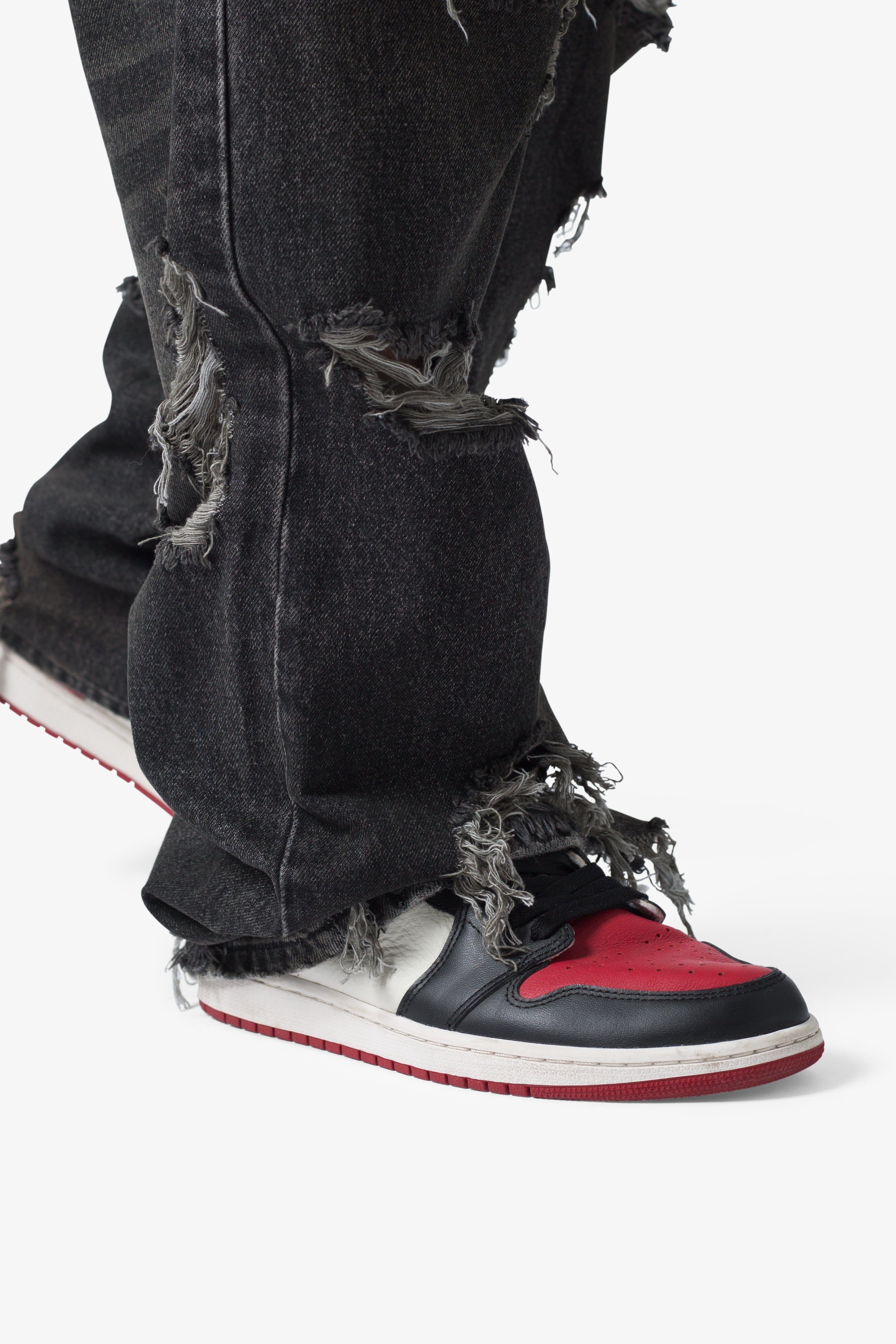 Ultra Baggy Decimated Denim - Black