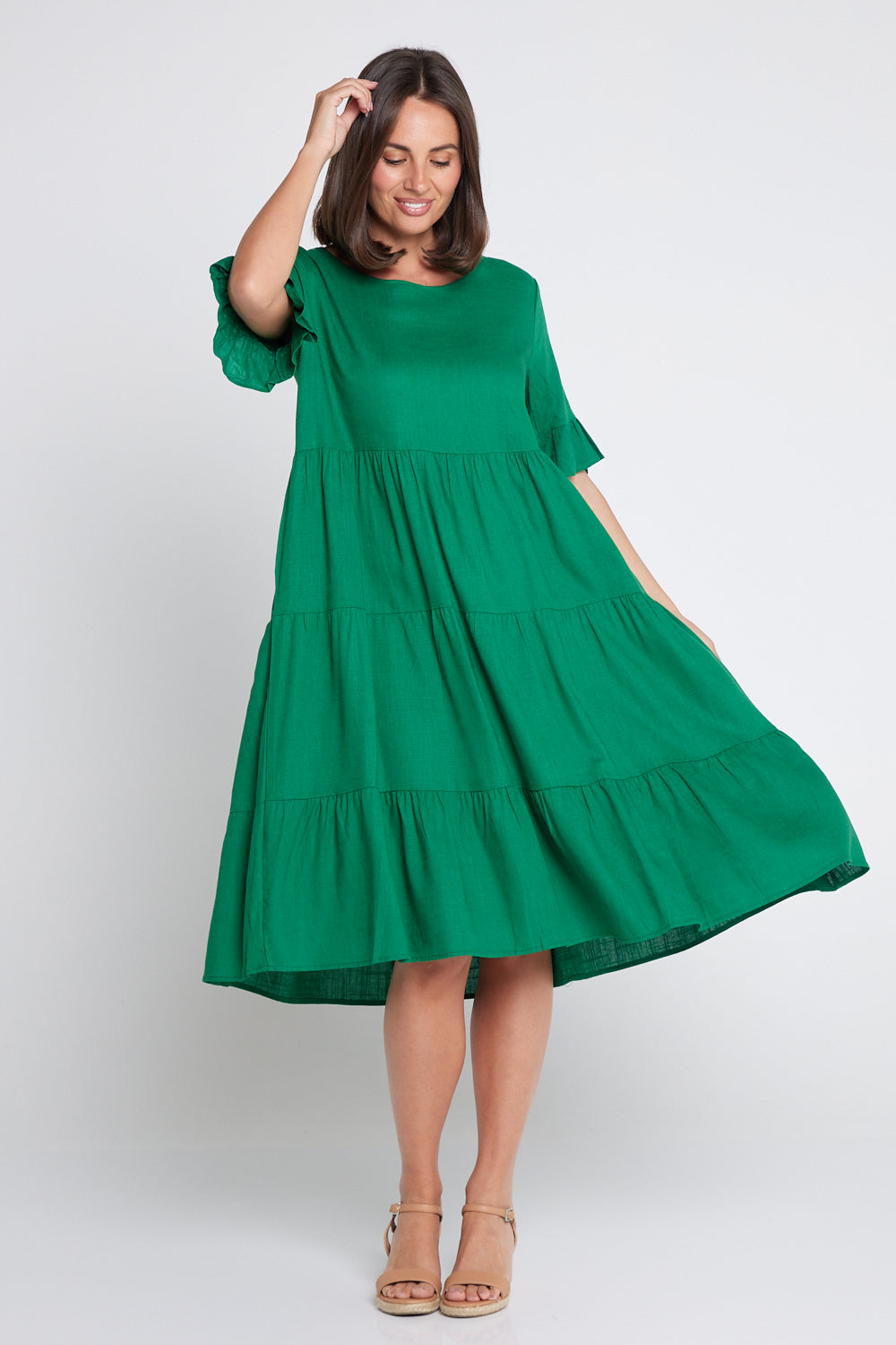 Linen Dress - Green