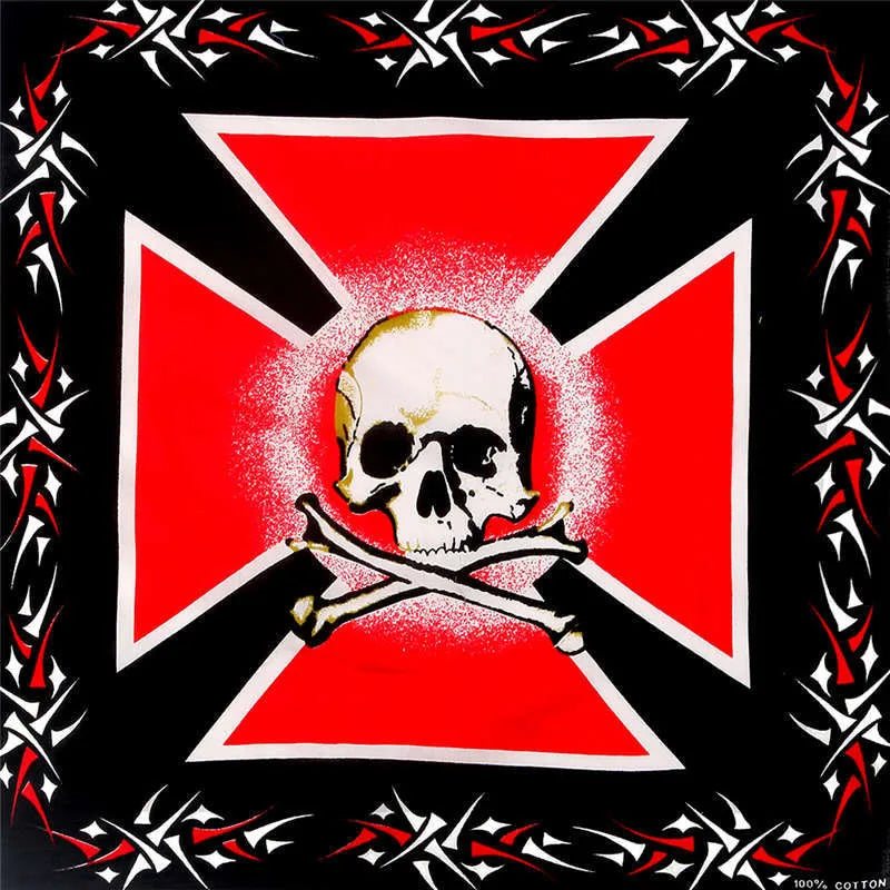 Men'S Hip-Hop Skull Cotton Kerchief