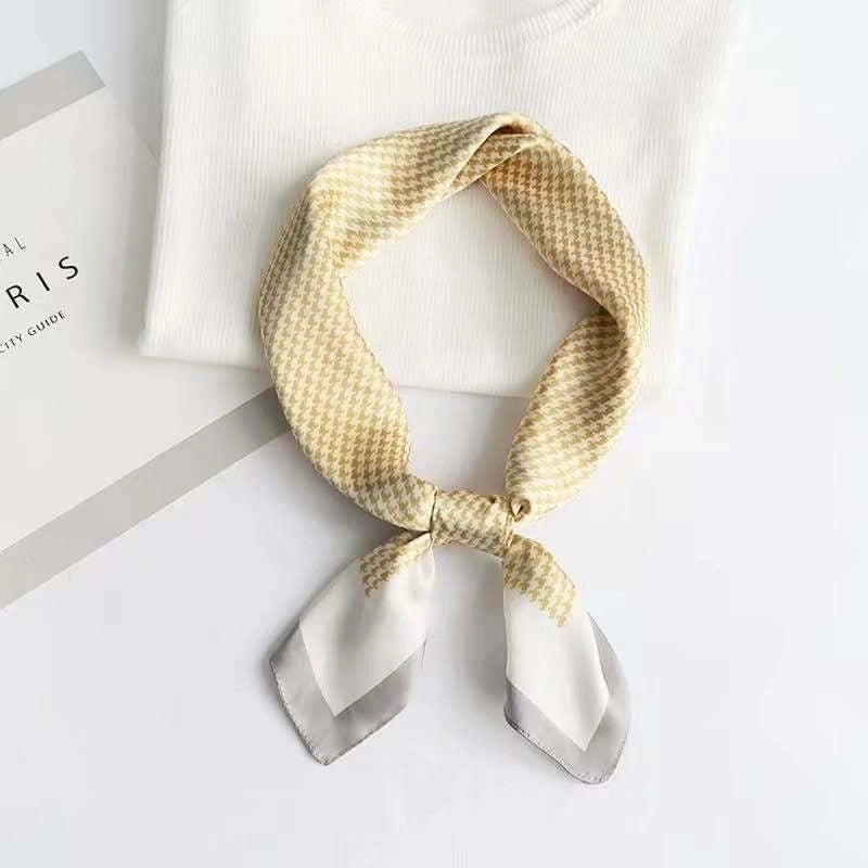 Women's Business Flower Satin Printing Silk Scarf