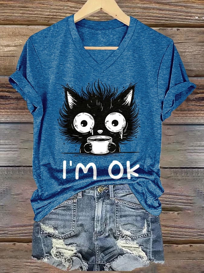 Women'S I'M Ok Printed T-Shirt