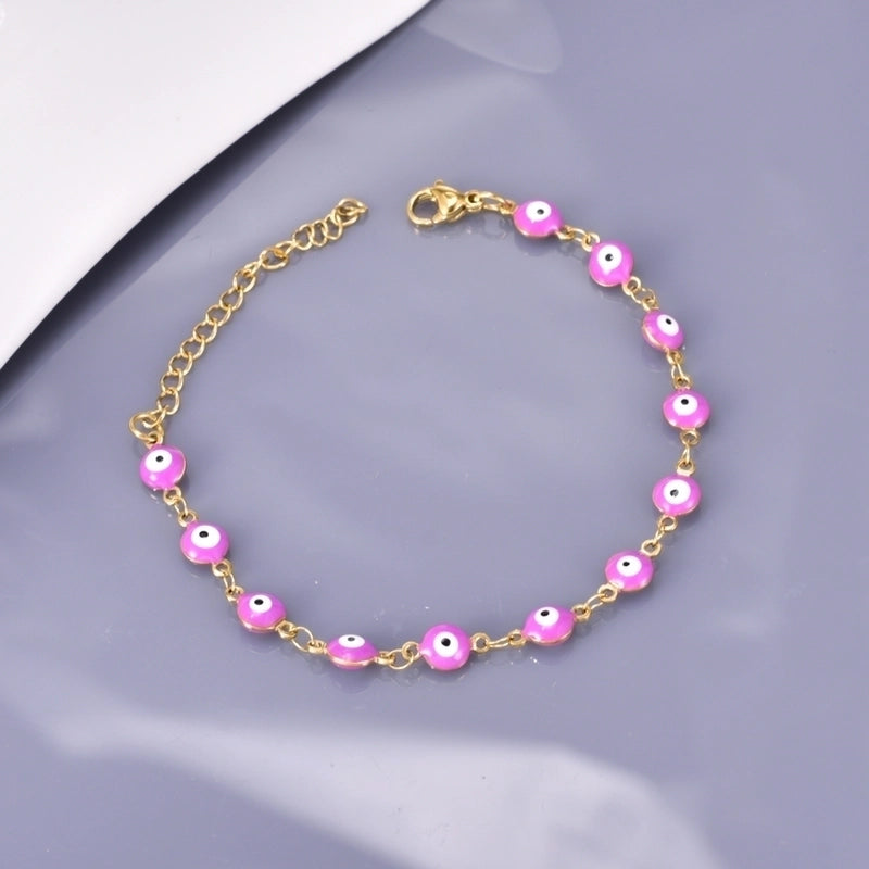 Retro Minimalist Eye 304 Stainless Steel Titanium Steel 18K Gold Plated Bracelets In Bulk