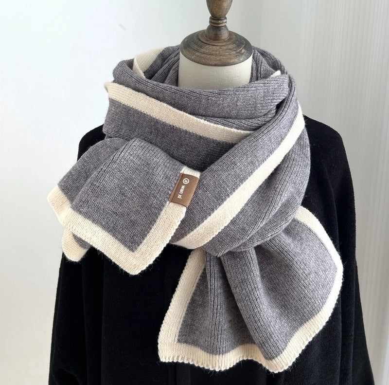 Women's Basic  Color Block Knit Scarf