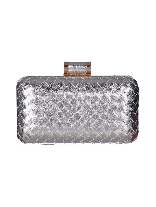 Pu Leather Solid Color Square Evening Bags