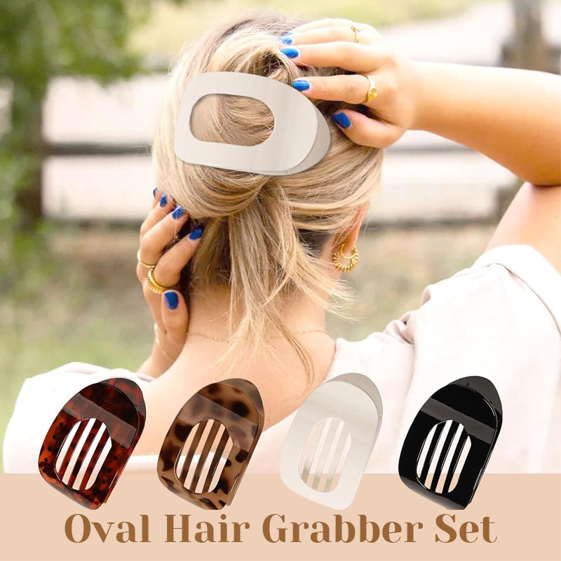 Ovale haargrijper set (4st)