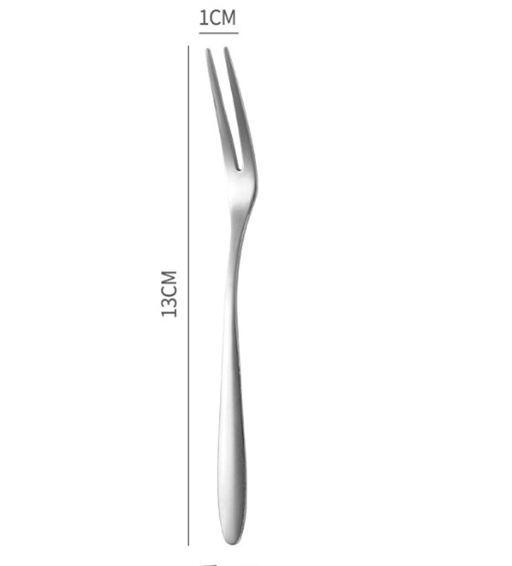Casual Solid Color Stainless Steel Fruit Fork