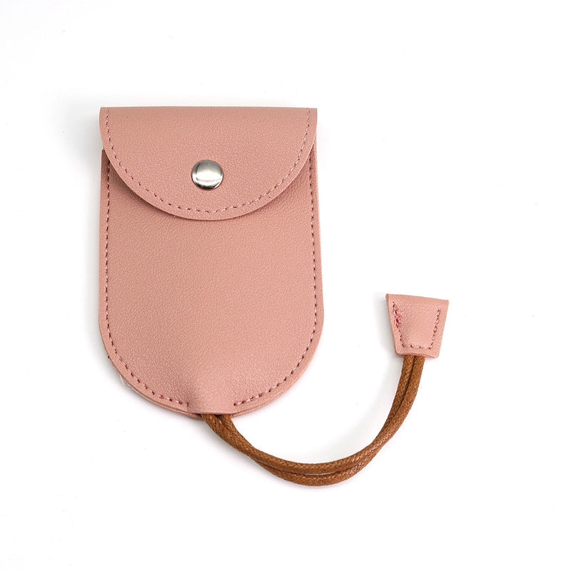 Unisex Solid Color Pu Leather Buckle Card Holders