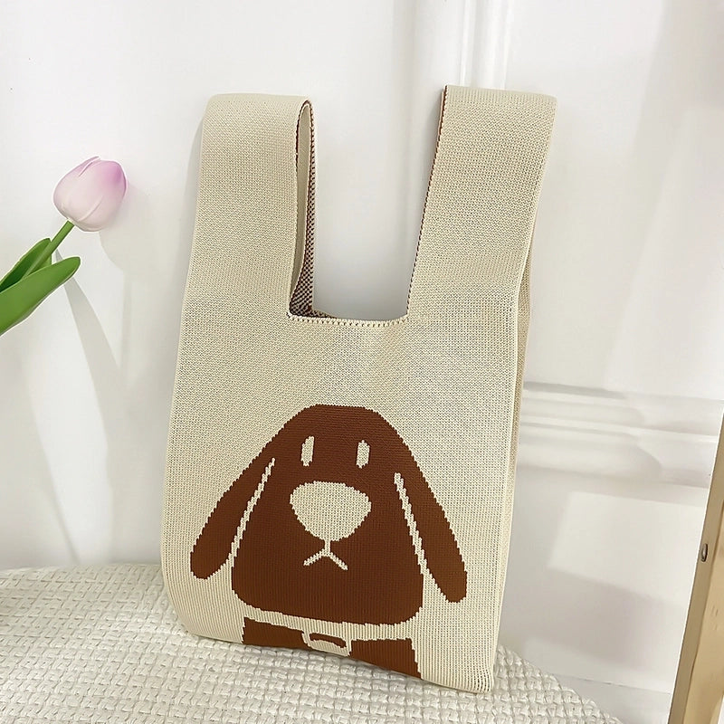 Women's Medium Polyester Animal Cartoon Flower Cute Classic Style Lock Clasp Handbag