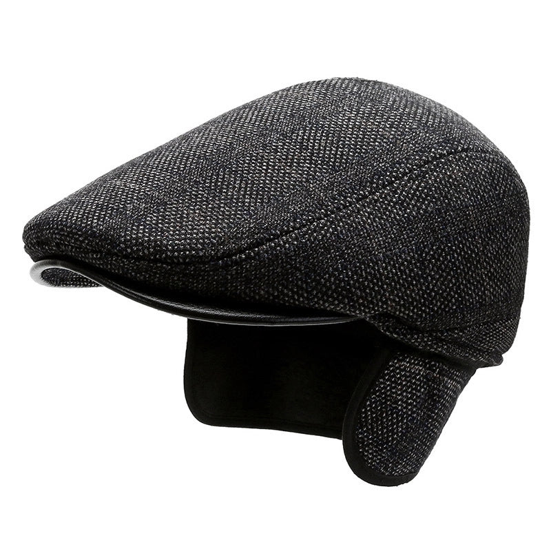 Men's Retro Minimalist Solid Color Curved Eaves Beret Hat