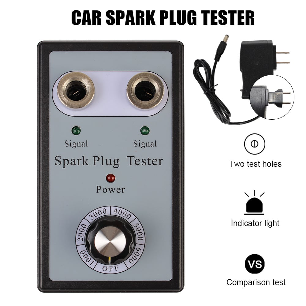 Dual Hole Car Spark Plug Tester Ignition Plug Analyzer Diagnostic Detector