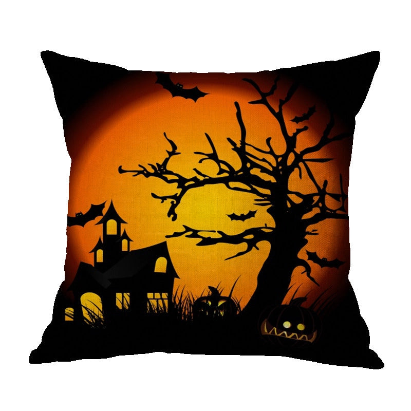 Halloween Punk Skull Linen Pillow Cases Couch & Sofa Decor